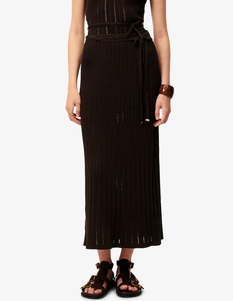rinascente Sessùn Alyora ribbed midi skirt