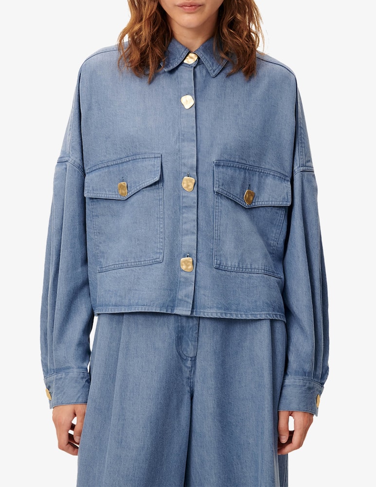 Sessùn Denim overshirt with patch pockets - picture 1 Sessùn Denim overshirt with patch pockets - picture 1