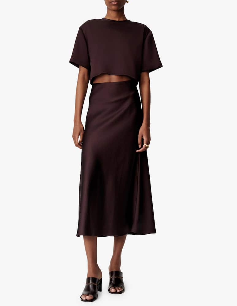 rinascente Sessùn Gonna midi in satin Gilda