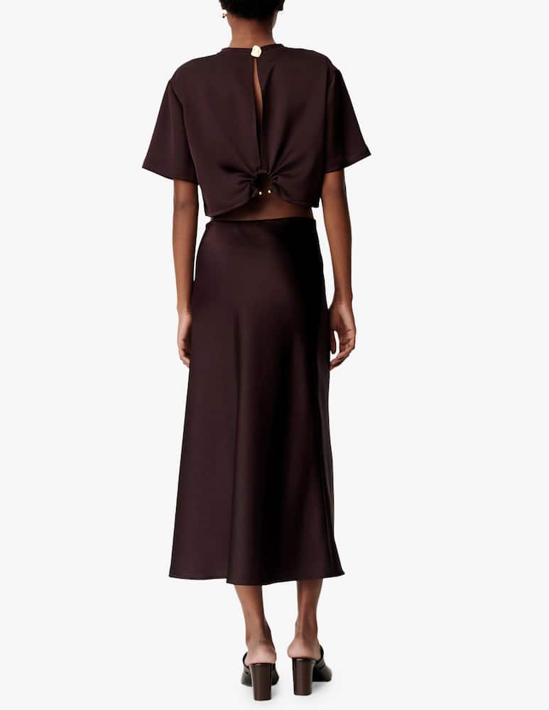 rinascente Sessùn Gonna midi in satin Gilda
