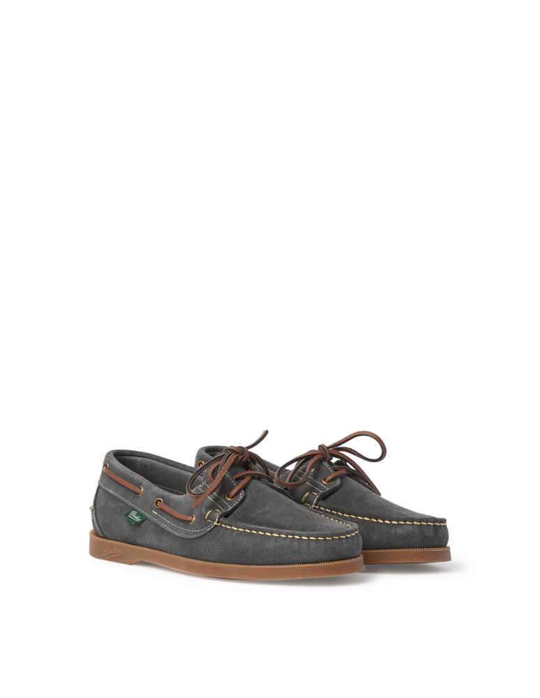 rinascente Paraboot Barth velour ardoise boat shoes - grey