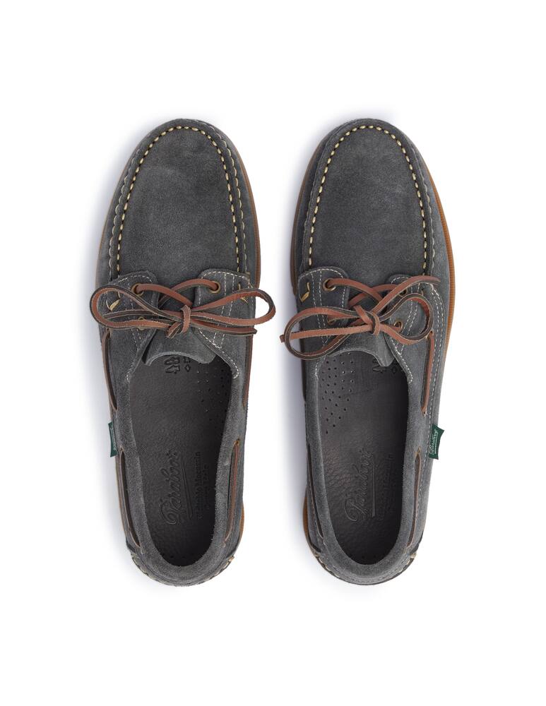 rinascente Paraboot Barth velour ardoise boat shoes - grey