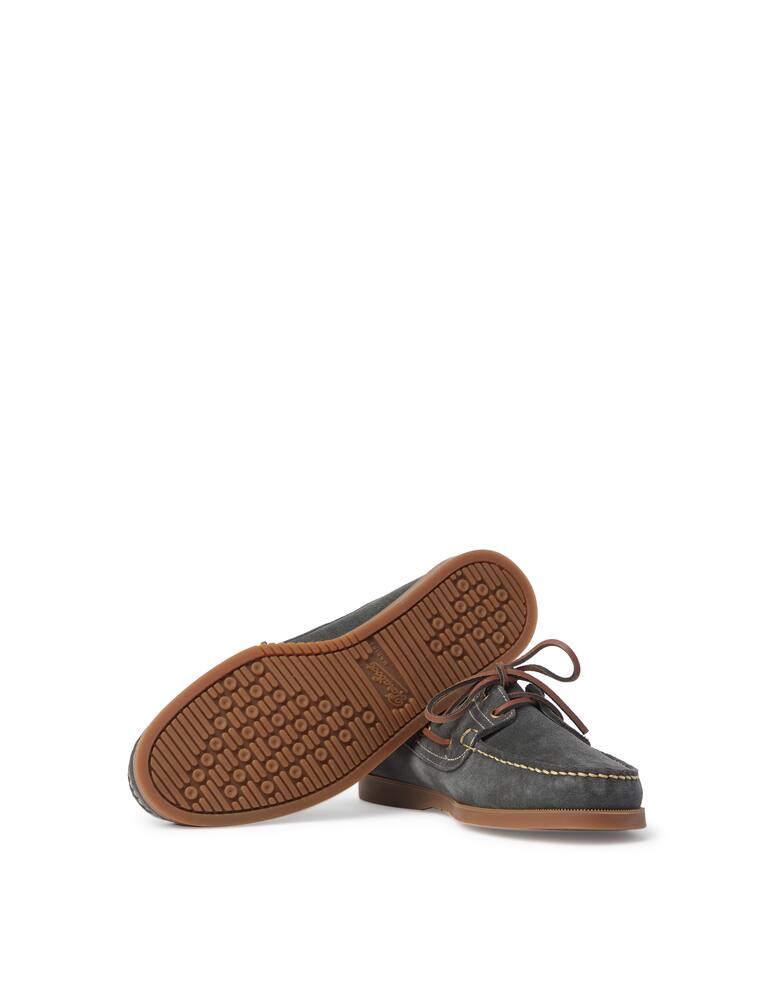 rinascente Paraboot Barth velour ardoise boat shoes - grey