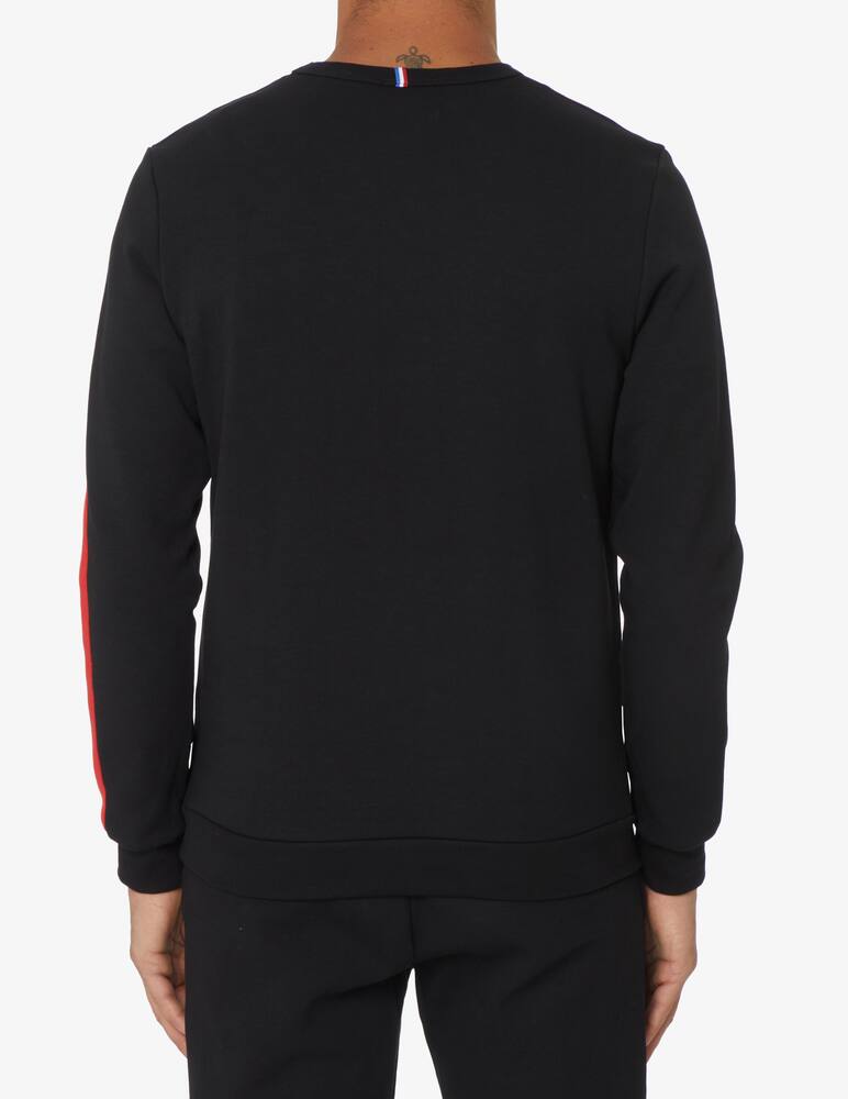 rinascente Le Coq Sportif Tricolor tape roundneck sweatshirt - Black
