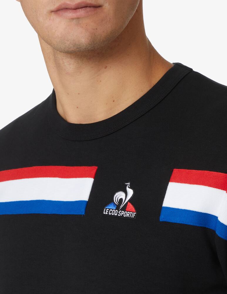 rinascente Le Coq Sportif Tricolor tape roundneck sweatshirt - Black