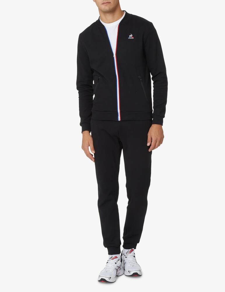 rinascente Le Coq Sportif Tricolor lining tape fzip sweatshirt - Black