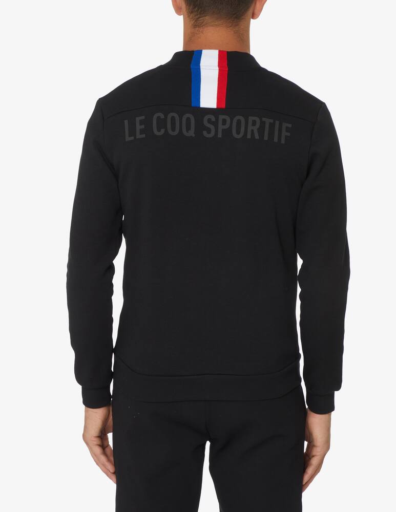 rinascente Le Coq Sportif Tricolor lining tape fzip sweatshirt - Black