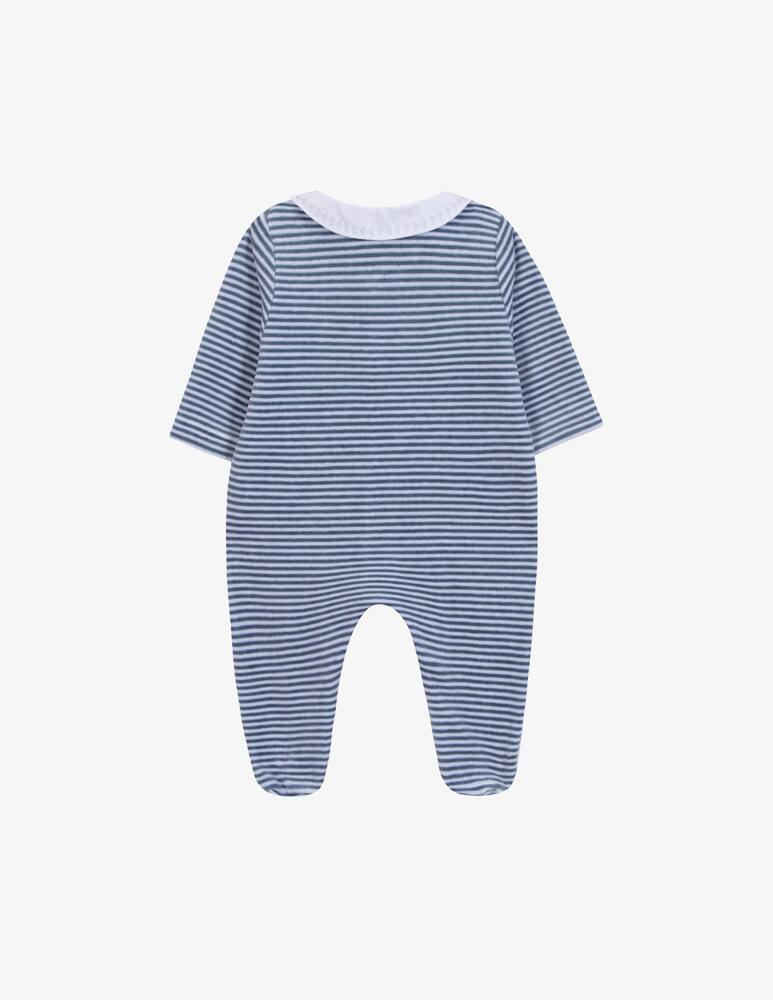 rinascente Tartine et chocolat Striped collar sleepsuit