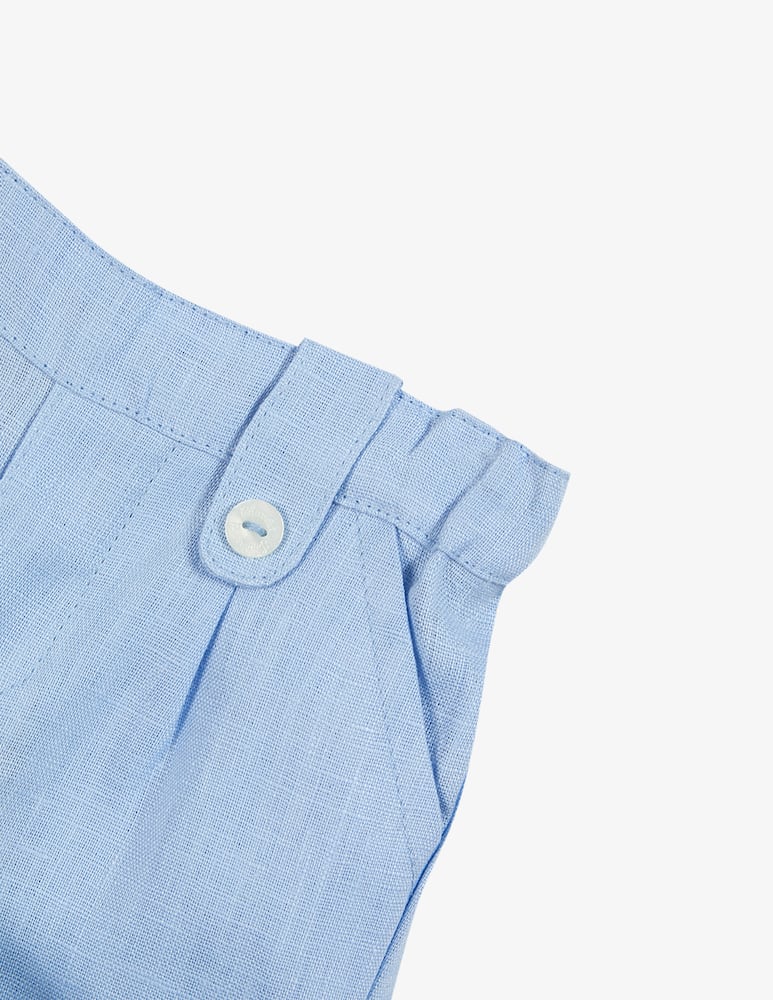 rinascente Tartine et chocolat Linen buttoned shorts