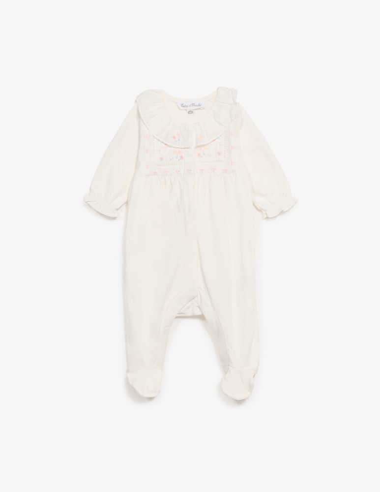 rinascente Tartine et chocolat Embroidered collar sleepsuit