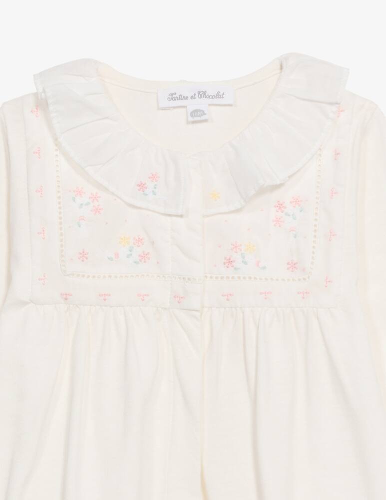 rinascente Tartine et chocolat Embroidered collar sleepsuit