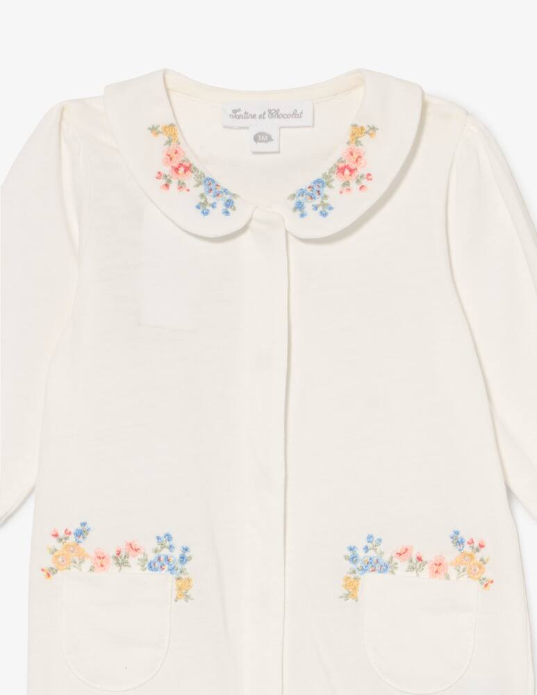 rinascente Tartine et chocolat Floral collar sleepsuit