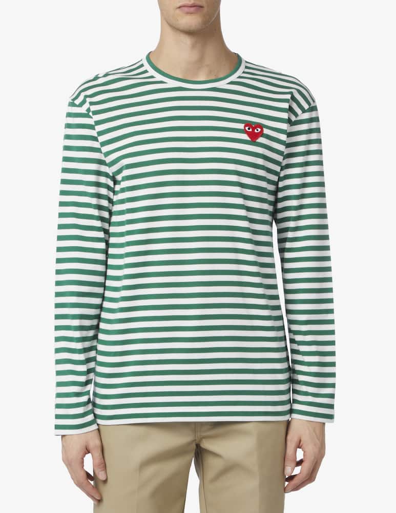 Comme des Garçons Play Maglietta maniche lunghe a righe - immagine 1 Comme des Garçons Play Maglietta maniche lunghe a righe - immagine 1