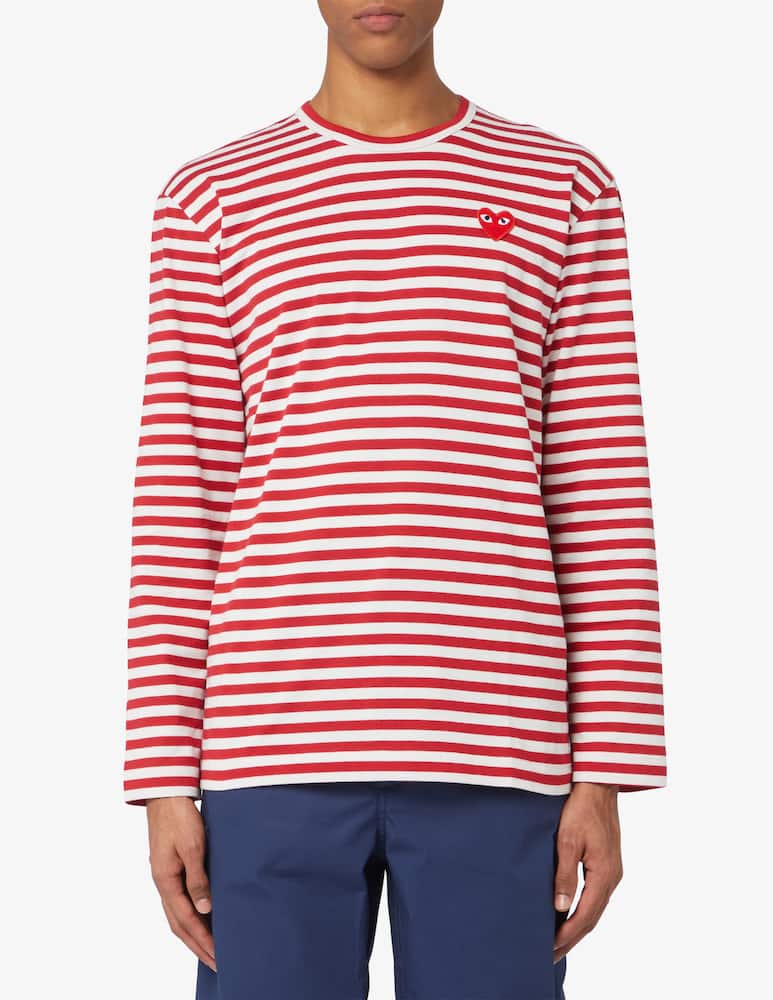 Comme des Garçons Play Maglietta a righe - Multicolor - immagine 1 Comme des Garçons Play Maglietta a righe - Multicolor - immagine 1