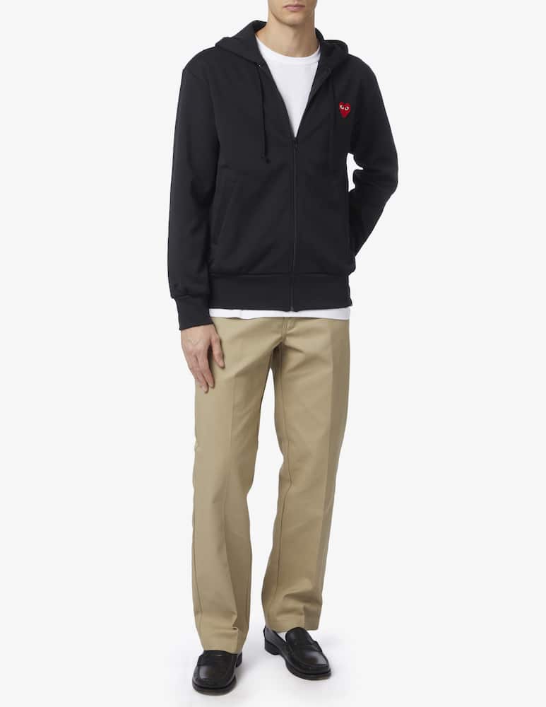 Comme des Garçons Play Felpa con cappuccio con cerniera - immagine 2 Comme des Garçons Play Felpa con cappuccio con cerniera - immagine 2