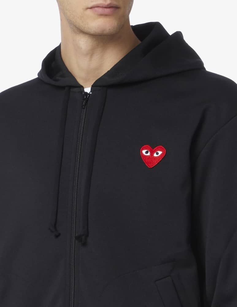 rinascente Comme des Garçons Play Felpa con cappuccio con cerniera