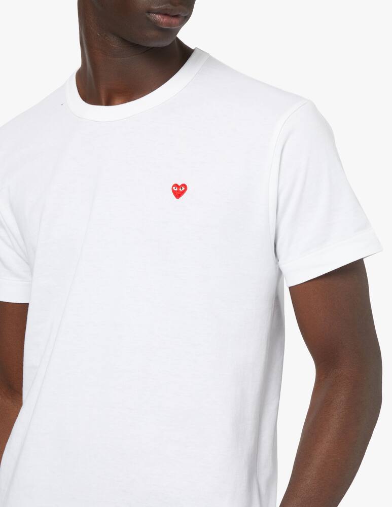 rinascente Comme des Garçons Play T-shirt play red heart - white