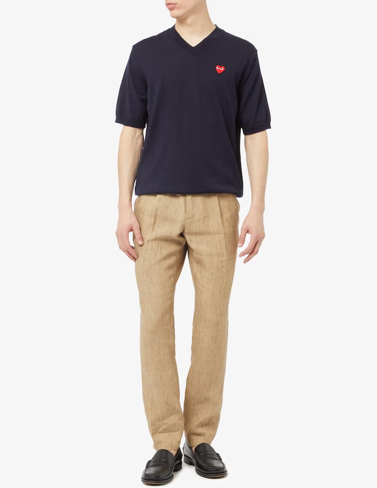 rinascente Comme des Garçons Play Sweater red emblem knit