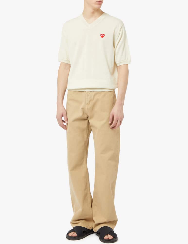 Comme des Garçons Play T-shirt in maglia con logo - immagine 2 Comme des Garçons Play T-shirt in maglia con logo - immagine 2