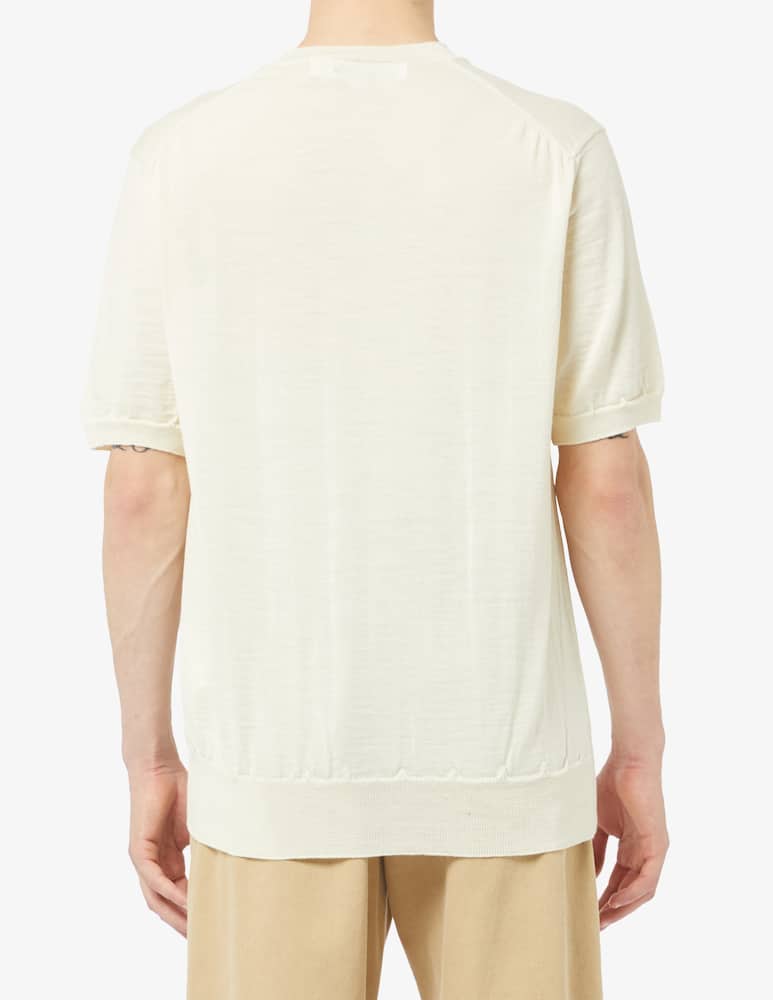 Comme des Garçons Play T-shirt in maglia con logo - immagine 3 Comme des Garçons Play T-shirt in maglia con logo - immagine 3