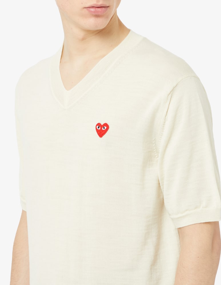 Comme des Garçons Play T-shirt in maglia con logo - immagine 4 Comme des Garçons Play T-shirt in maglia con logo - immagine 4