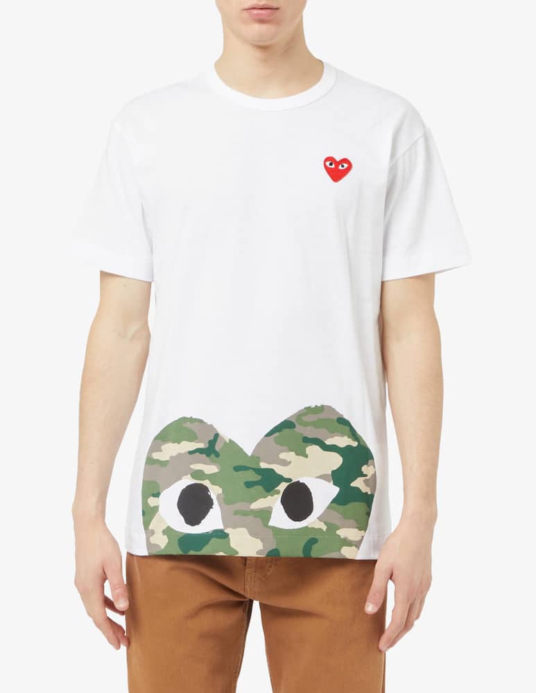 Comme des Garçons Play T-shirt heart down military - picture 1 Comme des Garçons Play T-shirt heart down military - picture 1