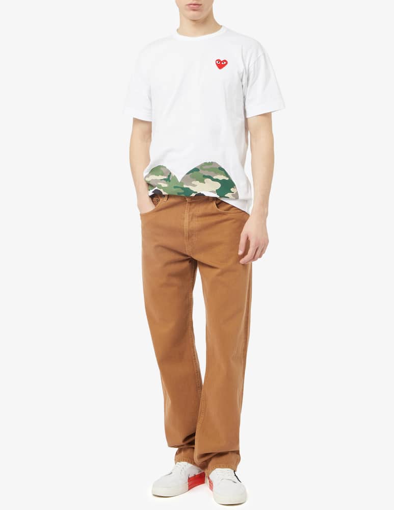 rinascente Comme des Garçons Play T-shirt heart down military