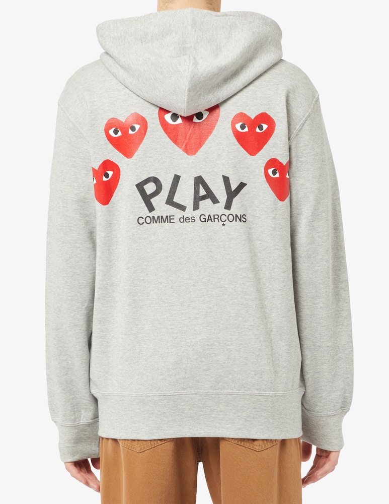 rinascente Comme des Garçons Play Felpa con cappuccio cuori retro