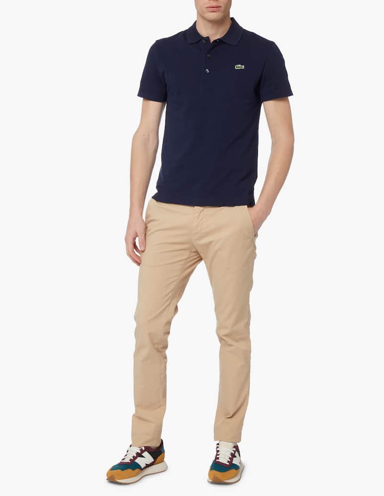 rinascente Lacoste Polo manica corta piquet light wafer - blu