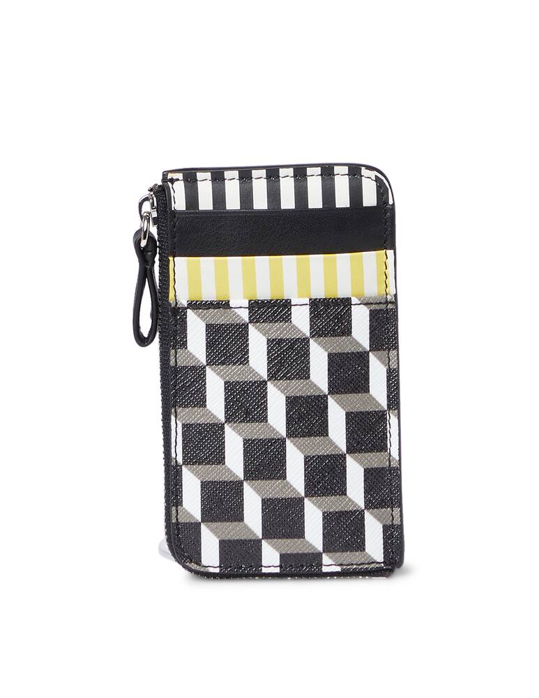 rinascente Pierre Hardy Portacarte in tela spalmata stampata e pelle di vitello