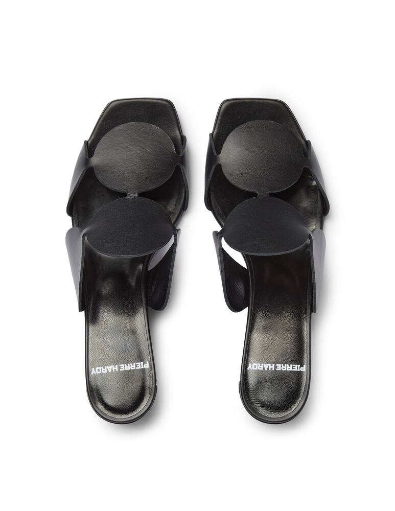 rinascente Pierre Hardy Bulles leather heeled mules - black