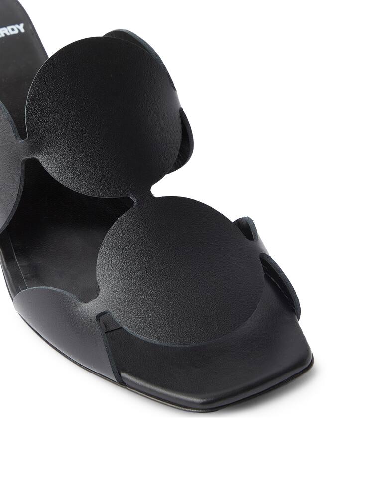 rinascente Pierre Hardy Bulles leather heeled mules - black