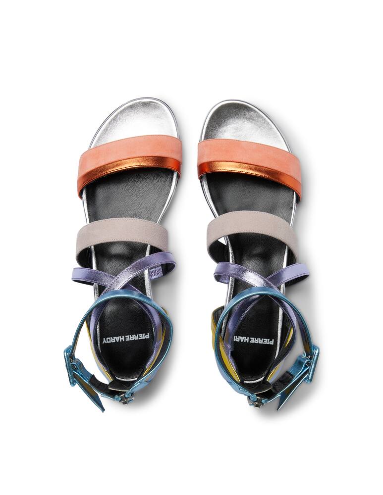 rinascente Pierre Hardy Alpha suede fta sandals - silver