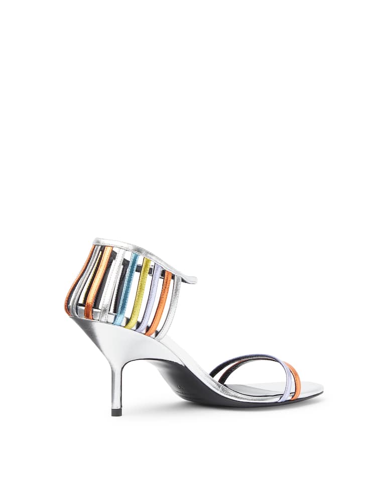 rinascente Pierre Hardy Sandali con tacco in pelle Mini Cage - argento