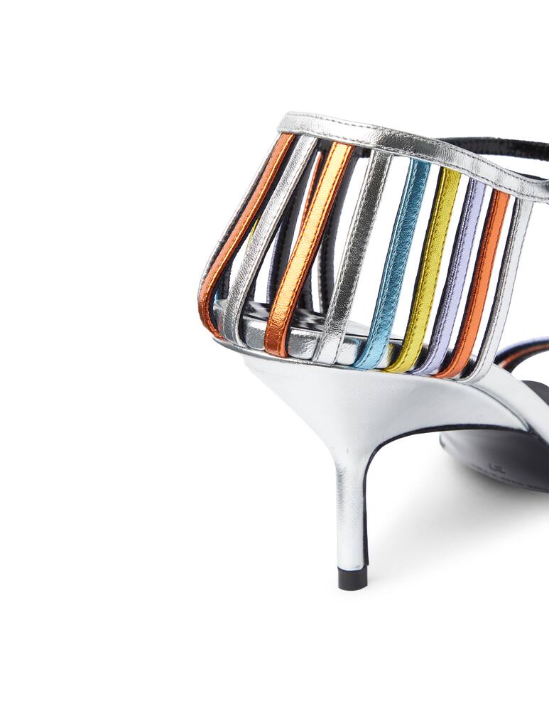 rinascente Pierre Hardy Sandali con tacco in pelle Mini Cage - argento