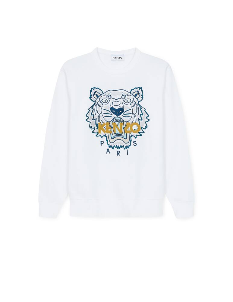 rinascente Kenzo Felpa girocollo in cotone Tiger - bianco