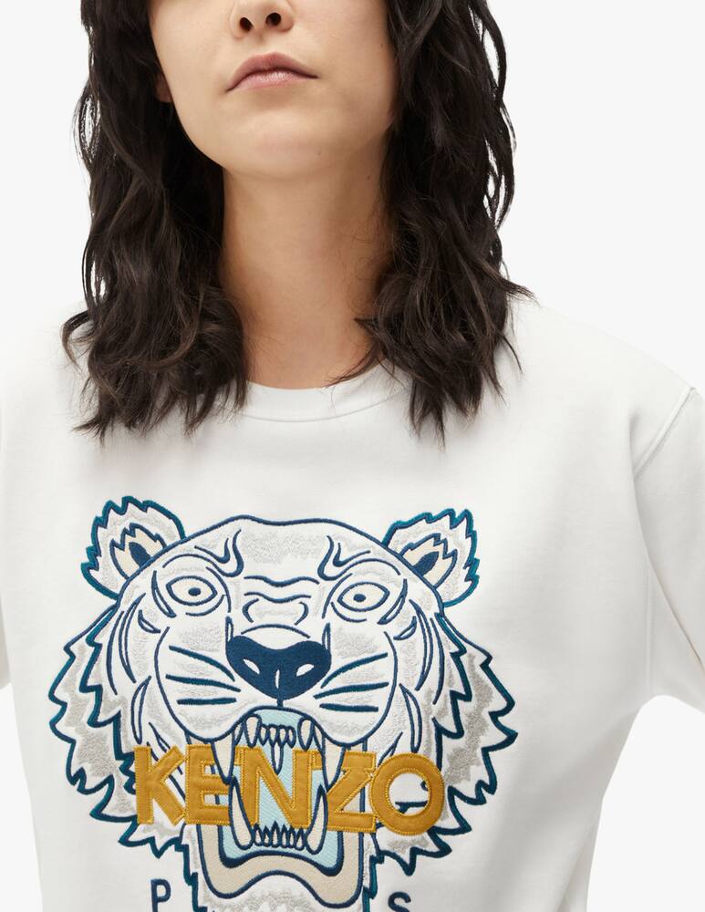 rinascente Kenzo Felpa girocollo in cotone Tiger - bianco