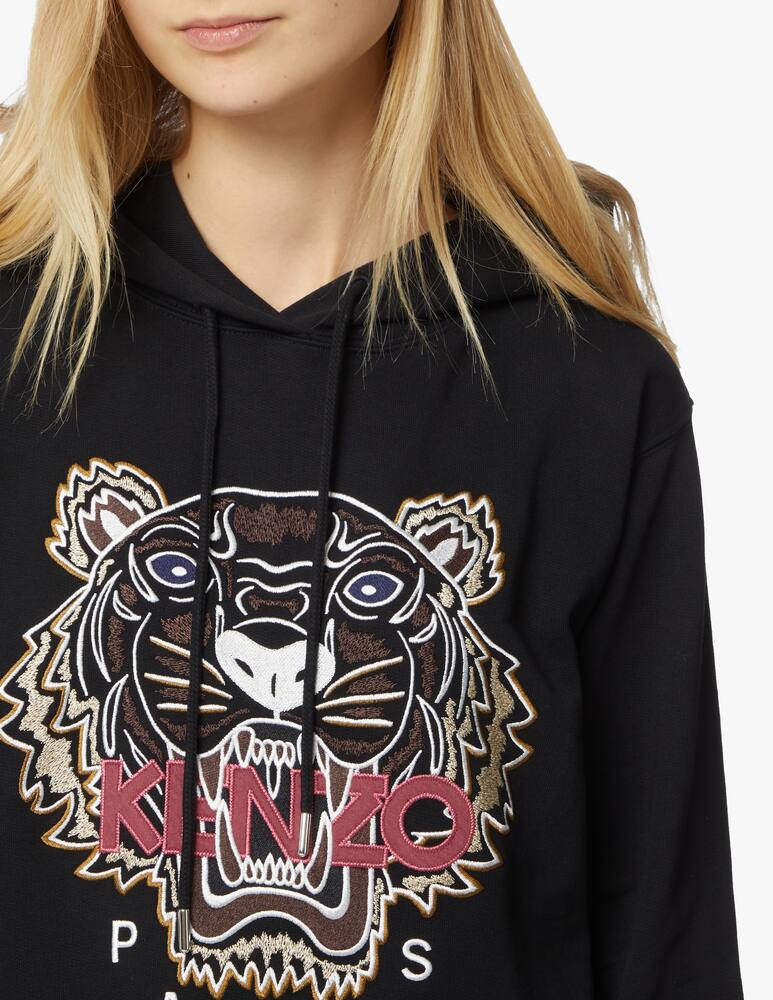 Kenzo Cotton hoodie Tiger - black - picture 4