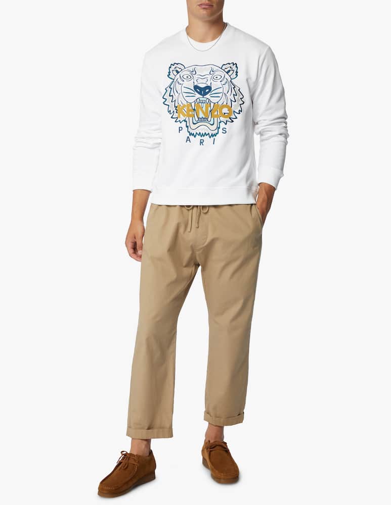 rinascente Kenzo Felpa girocollo tiger icon - bianco