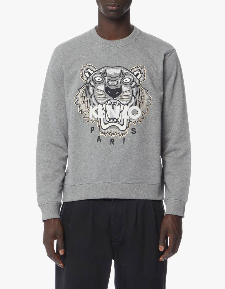 rinascente Kenzo Felpa girocollo tiger icon - grigio