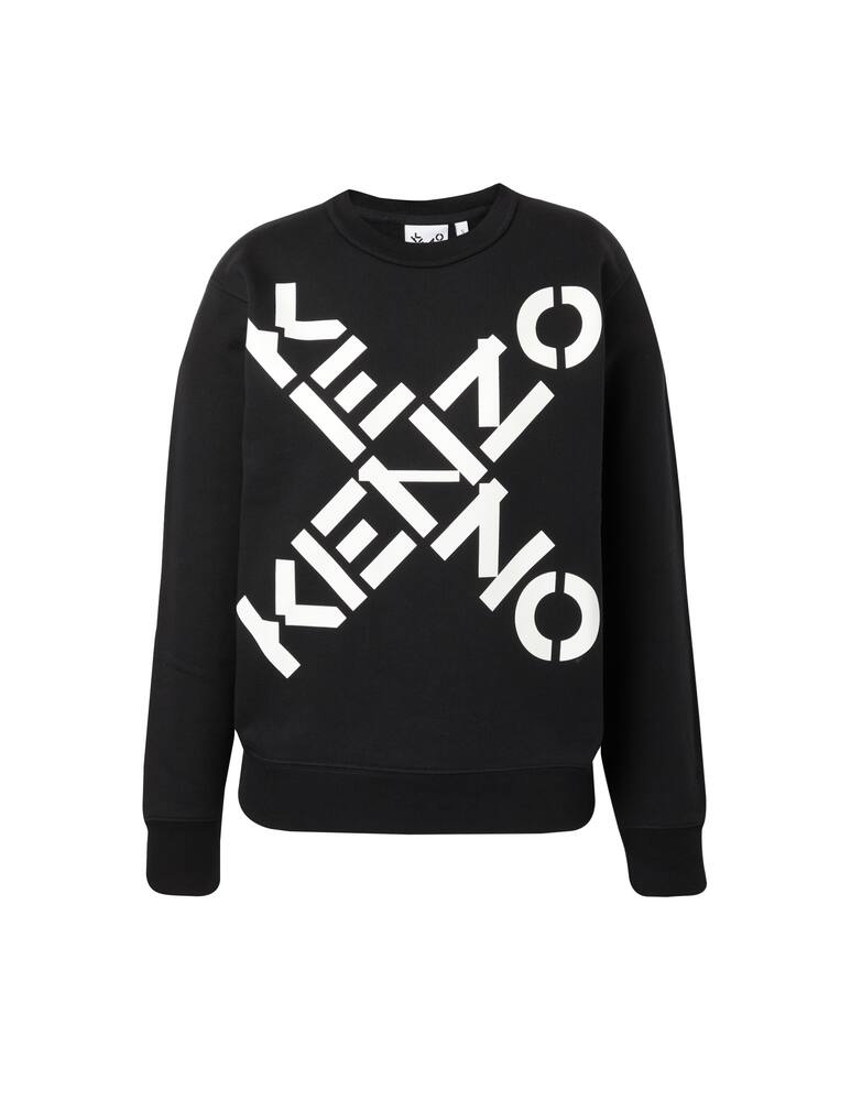 rinascente Kenzo Cotton crewneck sweatshirt with logo - black