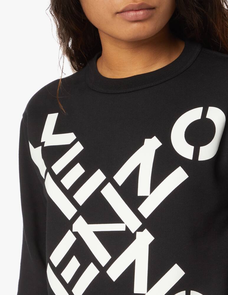 rinascente Kenzo Cotton crewneck sweatshirt with logo - black