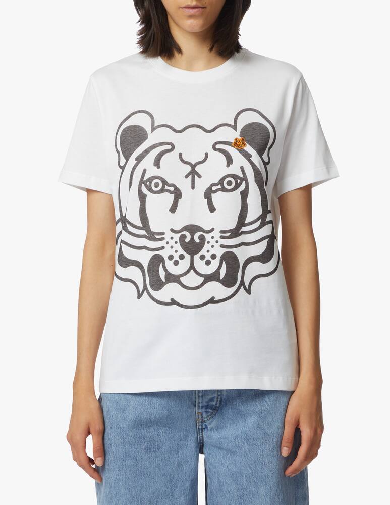 Kenzo T-shirt in cotone Tiger - bianco - immagine 1 Kenzo T-shirt in cotone Tiger - bianco - immagine 1