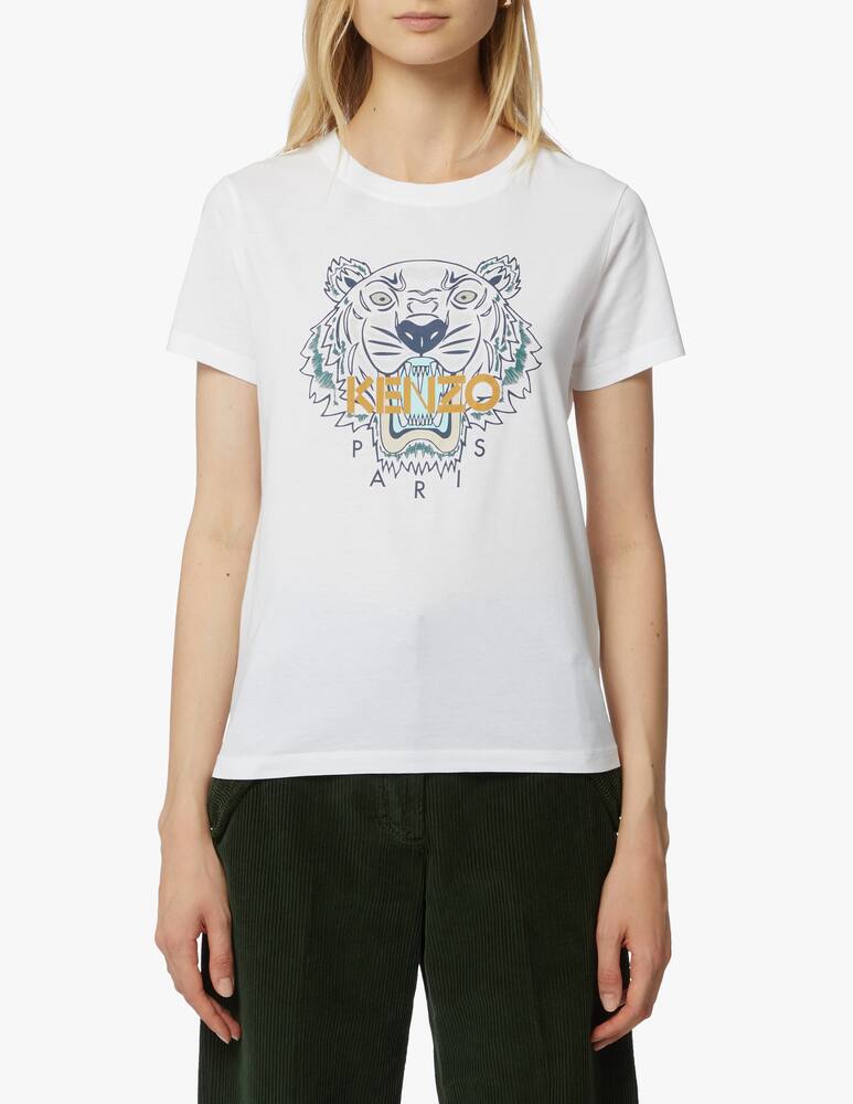 Kenzo T-shirt in cotone Tiger - bianco - immagine 1 Kenzo T-shirt in cotone Tiger - bianco - immagine 1