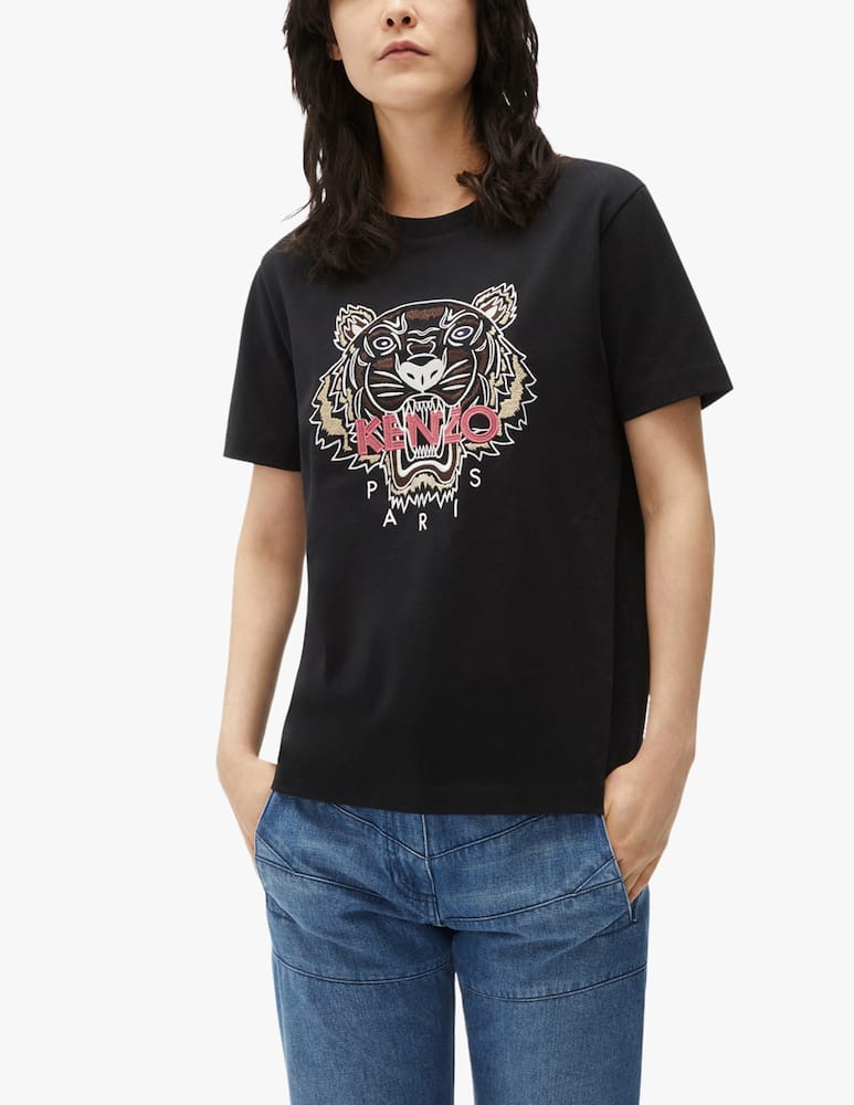 Kenzo T-shirt in cotone Tiger - nero - immagine 1 Kenzo T-shirt in cotone Tiger - nero - immagine 1