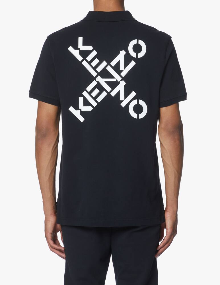 rinascente Kenzo Polo kenzo sport logo back - black
