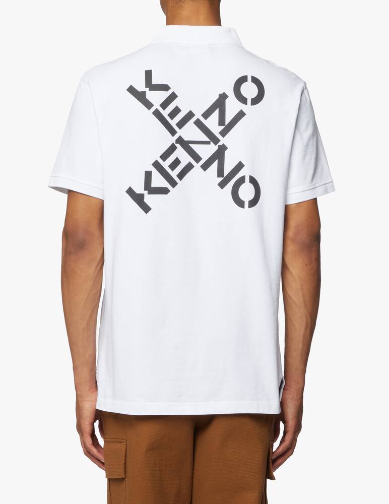 rinascente Kenzo Polo kenzo sport logo back - bianco