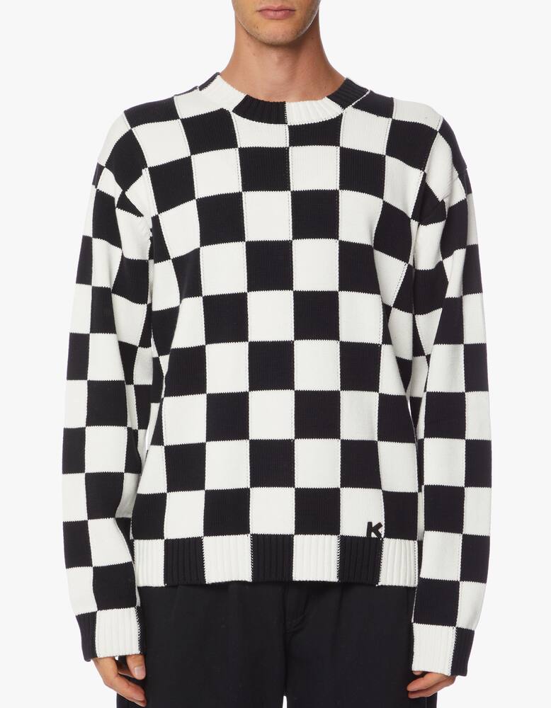 rinascente Kenzo Maglione girocollo check intarsio