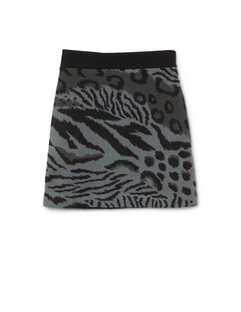 Kenzo Minigonna in misto lana Leopard - immagine 1 Kenzo Minigonna in misto lana Leopard - immagine 1
