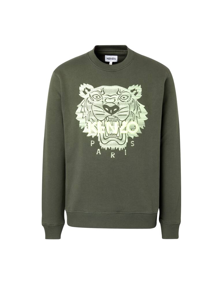 rinascente Kenzo Icon neon roundneck sweatshirt - olive